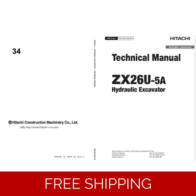 HITACHI ZX26U-5A EXCAVATOR TECHNICAL MANUAL HITACHI ZX26U-5A EXCAVATOR TECHNICAL MANUAL